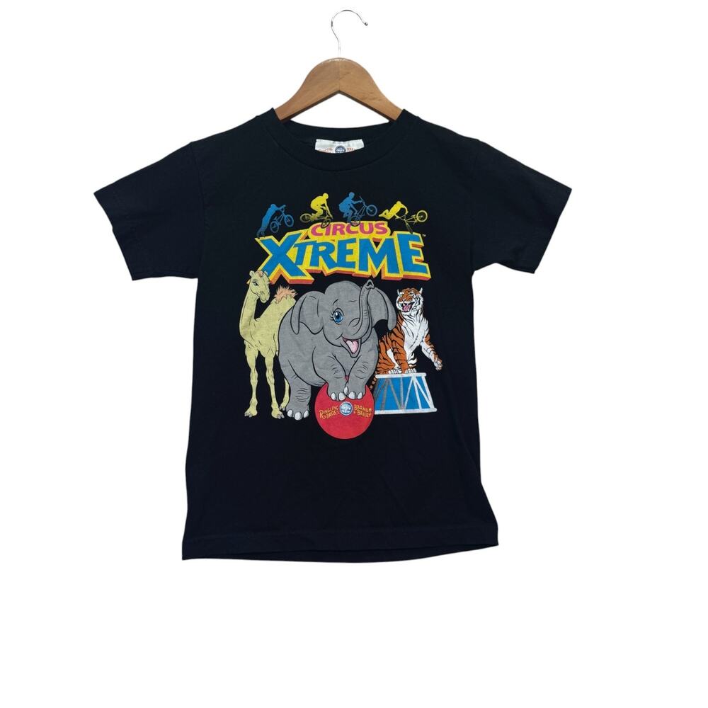 Ringling Bros Barnum & Bailey Circus BMX Rare Black Xtreme Kids Youth T Shirt M